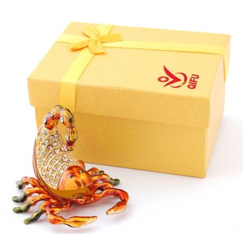 Декоративна метална кутийка за бижута във формата на скорпион - фаберже