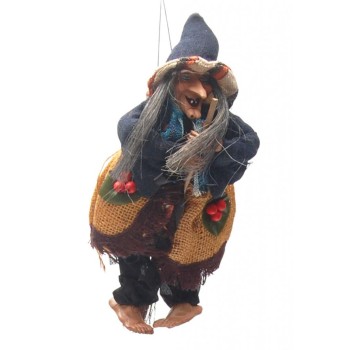 Сувенирна кукла - Баба Яга, издаваща звуци със светещи очи