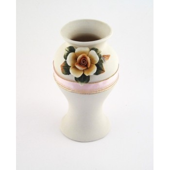 Декоративна ваза порцелан с рисувано цвете