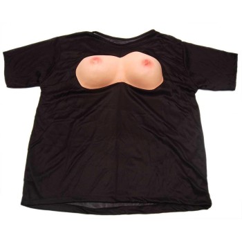 Забавна тениска с женски гърди