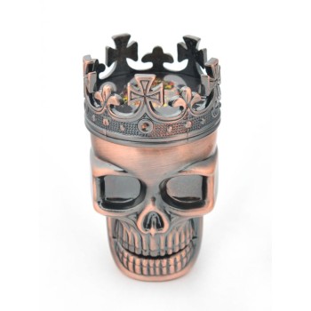 Метална мелничка за стриване на тютюн във формата на череп с корона
