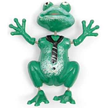 Сувенирна фигурка с магнит - жаба с вратовръзка - 5см