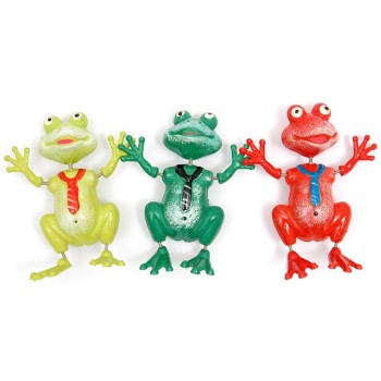 Сувенирна фигурка с магнит - жаба с вратовръзка - 5см