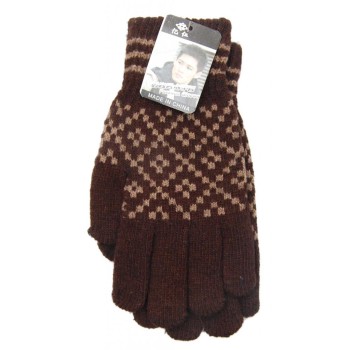 Плетени мъжки ръкавици с еластичен маншет