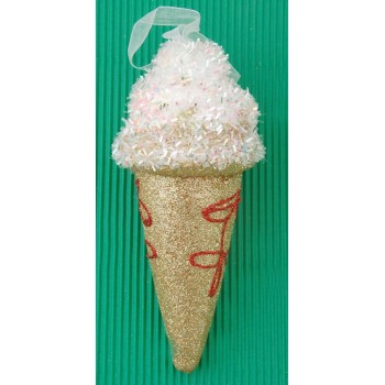 Коледна фигурка за окачване на елха - сладолед