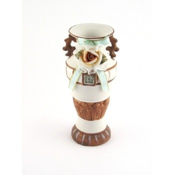 Декоративна ваза порцелан с орнамент триизмерна роза