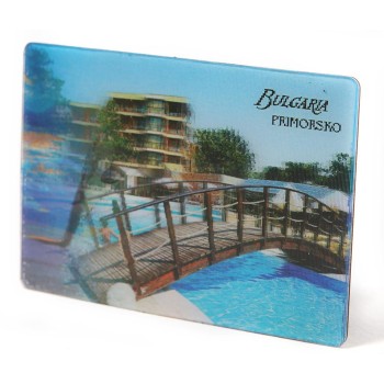 Магнитна пластинка с холограмни изображения - хотел в Приморско и два делфина