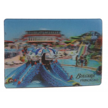 Магнитна пластинка с холограмни изображения - хотел в Приморско и сърфисти