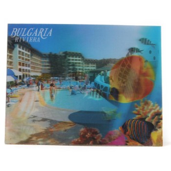 Магнитна пластинка с холограмни изображения - хотели в Ривиера - Златни пясъци и цветни рибки