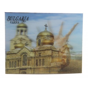 Магнитна пластинка с холограмни изображения - Варненската катедрала и рапан