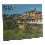 Магнитна пластинка с холограмни изображения - старинни къщи в Троян и слънчогледи