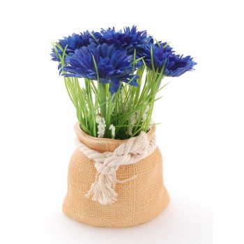 Декоративно цвете в саксия - тип торба с въже