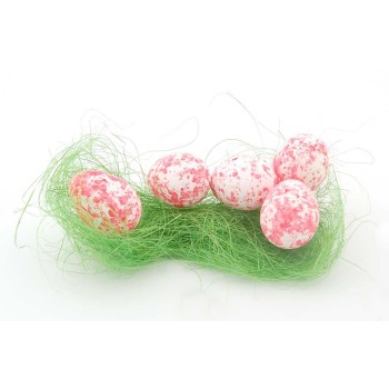 Великденска украса - 18 бр декоративни яйца и изкуствена трева