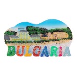 Сувенирна магнитна фигурка - плаж и хотели, България