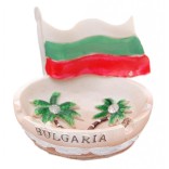 Сувенирен пепелник с българското знаме и палми