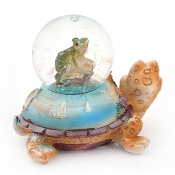 Сувенирно преспапие - жабка върху костенурка