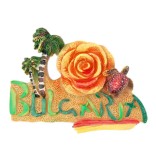 Релефна магнитна фигурка - логото на България с палми и костенурка