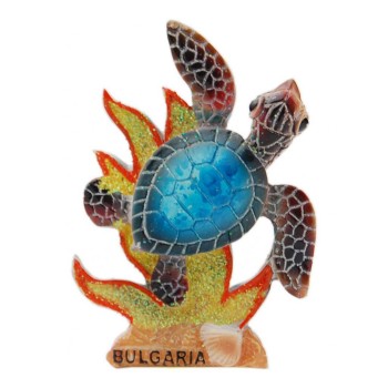 Сувенирна магнитна фигурка във формата на костенурка с надпис - България