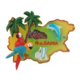 Сувенирна магнитна фигурка във формата на карта на България