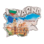 Магнитен сувенир във формата на картата на България - катедралата на Варна