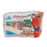 Релефна магнитна фигурка с папагал на дърво - плажове и хотели на Златни пясъци