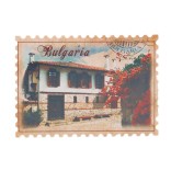 Сувенирна магнитна фигурка във формата на пощенска марка - стара българска къща