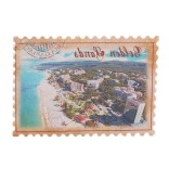 Сувенирна магнитна фигурка във формата на пощенска марка - плажове и хотели, Златни пясъци
