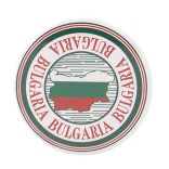 Сувенирна метална значка - контури на България с цветовете на трикольора