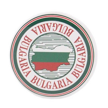 Сувенирна метална значка - контури на България с цветовете на трикольора