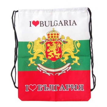 Сувенирна мешка  в цветовете на българското знаме с герба