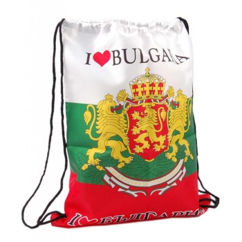 Сувенирна мешка  в цветовете на българското знаме с герба