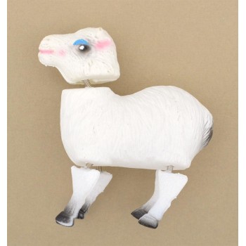 Магнитна фигурка с пружини - бяла овца