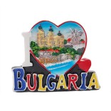 Сувенирна магнитна фигурка с надпис - Аз ♥ България - забележителности по Българското Черноморие