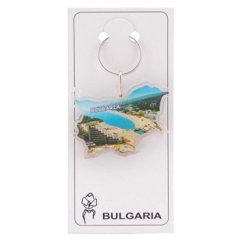 Сувенирен ключодържател във формата на картата на България