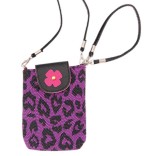 Цветна дамска чантичка - портмоне с тигрова шарка, изработена от изкуствена кожа
