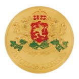 Сувенирна магнитна фигурка - монета с изобразен герба на България