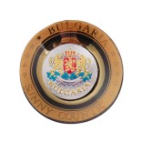 Магнитна сувенирна чинийка с лазерна графика - герба на България