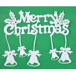 Коледна декорация  с камбани и надпис Merry Cristmas 2016