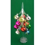 Декоративна елхичка с 16 цветни топки, светеща в различни цветове