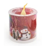 Коледна декорация - свещ, светеща в различни цветове