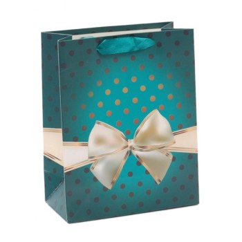 Цветна подаръчна торбичка - панделка, изработена от картон
