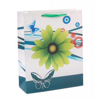 Цветна подаръчна торбичка - цвете и пеперуди