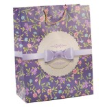 Цветна подаръчна торбичка - цветя и панделка