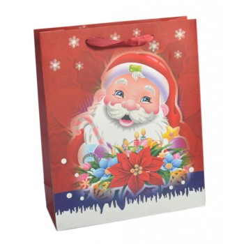 Подаръчна торбичка с изобразен Дядо Коледа