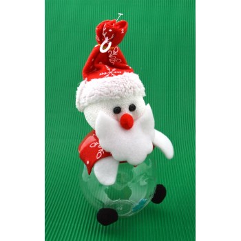 Декоративна касичка с фигурка, светеща в различни цветове - Дядо Коледа
