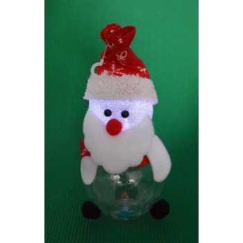 Декоративна касичка с фигурка, светеща в различни цветове - Дядо Коледа