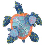 Сувенирна магнитна фигурка във формата на костенурка с две малки костенурчета с надпис - България
