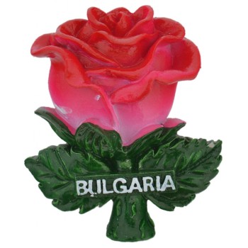 Сувенирна магнитна фигурка - роза с надпис България