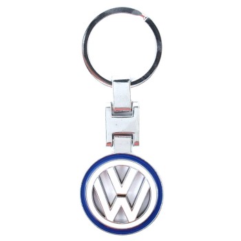 Автомобилен метален ключодържател - кръгла емблема на VW
