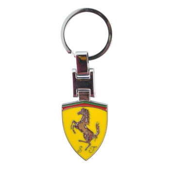 Автомобилен ключодържател - метална жълта пластина - Ferrari